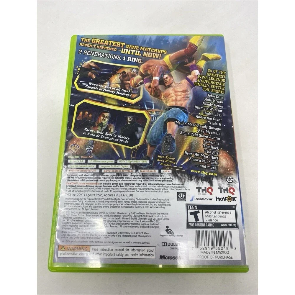 WWE All Stars Xbox 360 Used Game with Manual Wrestling